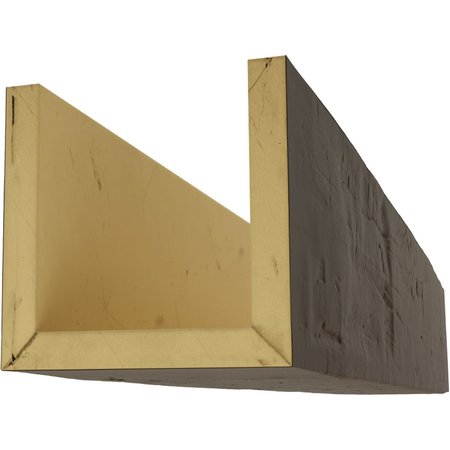 Ekena Millwork 3-Sided (U-beam) Hand Hewn Endurathane Faux Wood Ceiling Beam, NaturaL Ash, 4"W x 4"H x 14'L BMHH3C0040X040X168NS
